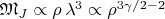 $\mathfrak{M}_J \propto \rho \, \lambda^3 \propto \rho^{3\gamma/2-2}$