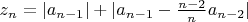 $z_n=|a_{n-1}|+|a_{n-1}-\frac{n-2}{n}a_{n-2}|$