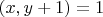 $(x,y+1)=1$