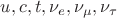 $u,c,t,\nu_e,\nu_\mu,\nu_\tau$