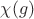 $\chi(g)$