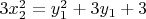 $3x_2^2=y_1^2+3y_1+3$