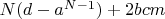$N(d-a^{N-1})+2bcm$