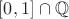 $[0,1]\cap \mathbb Q$