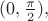 $(0, \frac{\pi}2),$