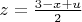 $z = \frac{3-x+u}{2}$