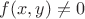 $f(x,y) \neq 0$