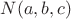 $N(a,b,c)$