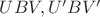 $UBV, U'BV'$