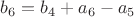$b_6=b_4+a_6-a_5$
