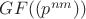 $GF((p^{nm}))$