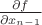 $\frac{\partial f}{\partial x_{n-1}}$