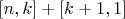 $[n,k]+[k+1,1]$