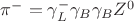 $\pi^- = \gamma_L^-\gamma_B\gamma_BZ^0$
