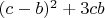 $(c-b)^2 + 3cb$