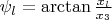 $\psi_l=\arctan\frac{x_l}{x_3}$