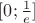 $[0; \frac{1}{e}]$