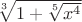 $\sqrt[3]{1+\sqrt[5]{x^4}}$