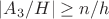 $|A_3/H| \ge n/h$