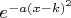$e^{-a (x-k)^2}$