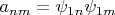 $a_{nm}=\psi_{1n}\psi_{1m}$