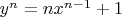$y^n=nx^{n-1}+1$