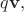 $q\mathbf{v},$