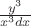 $\frac {y^3} {x^3dx}$