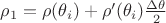 $\rho_1=\rho(\theta_i)+\rho'(\theta_i)\frac{\Delta\theta}{2}$ $\rho_1=\rho(\theta_i)+\rho'(\theta_i)\frac{\Delta\theta}{2}$