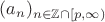 $(a_n)_{n\in\mathbb Z\cap[p,\infty)}$