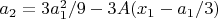 $a_2=3a_1^2/9-3A(x_1-a_1/3)$