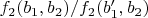 $f_2(b_1, b_2)/f_2(b'_1, b_2)$