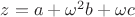 $z = a + \omega^2 b + \omega c$