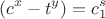 $$(c^x-t^y)=c_1^s$$