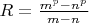 $R=\frac{m^p-n^p}{m-n}$