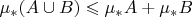 $ \mu_{*}(A\cup B)\leqslant \mu_{*}A+\mu_{*}B $