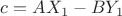 $c=AX_1-BY_1$