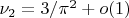 $\nu_2=3/\pi^2+o(1)$