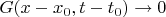 $G(x-x_{0},t-t_{0})\rightarrow 0 $