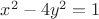 $x^2-4y^2=1$ $x^2-4y^2=1$