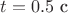 $t=0.5\text{ c}$