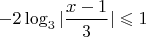 $-2\log_{3}|\dfrac{x-1}{3}|\leqslant1$