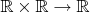 $\mathbb R\times\mathbb R\to\mathbb R$