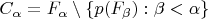 $C_\alpha=F_\alpha\setminus\{p(F_\beta): \beta<\alpha\}$