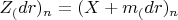 $ Z_(dr)_n=(X +  m_(dr)_n  $