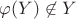 $\varphi(Y) \not\in Y$