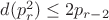 $d(p^2_{r}) \leq 2p_{r-2}$
