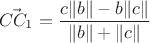 $$
\vec{CC_1} = \frac{c \| b \| - b \| c \|}{\| b \| + \| c \|}
$$