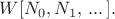 $W[N_0, N_1, \, ... \, ].$