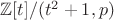 $\mathbb Z[t]/(t^2+1,p)$